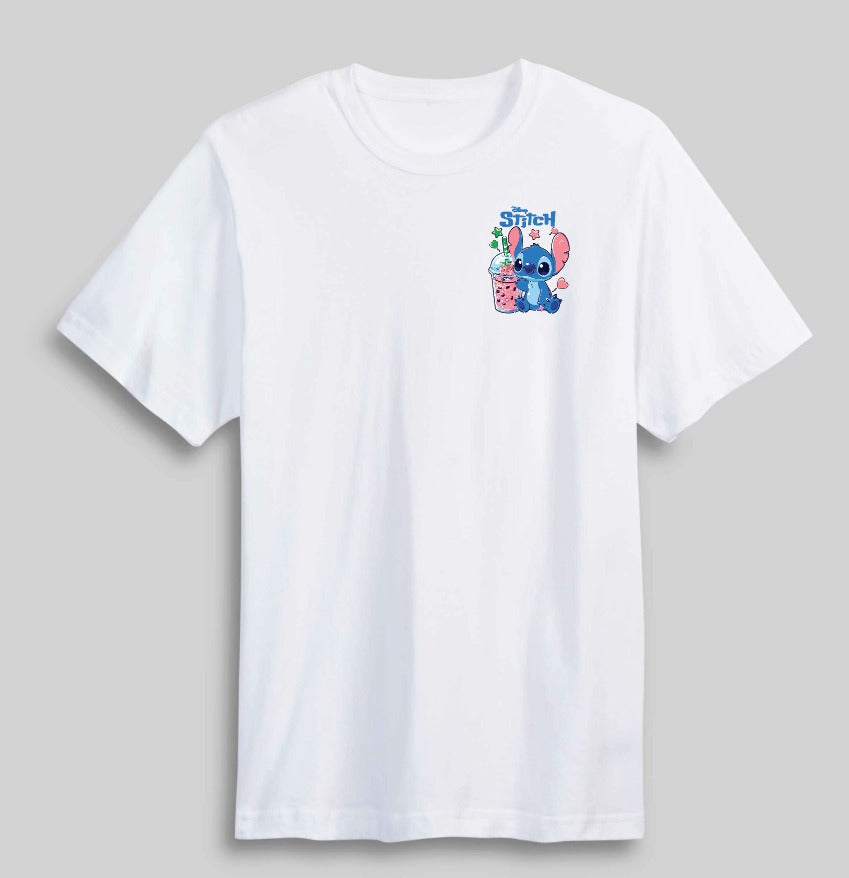 boba drink stitch t-shirt Kids Sizes