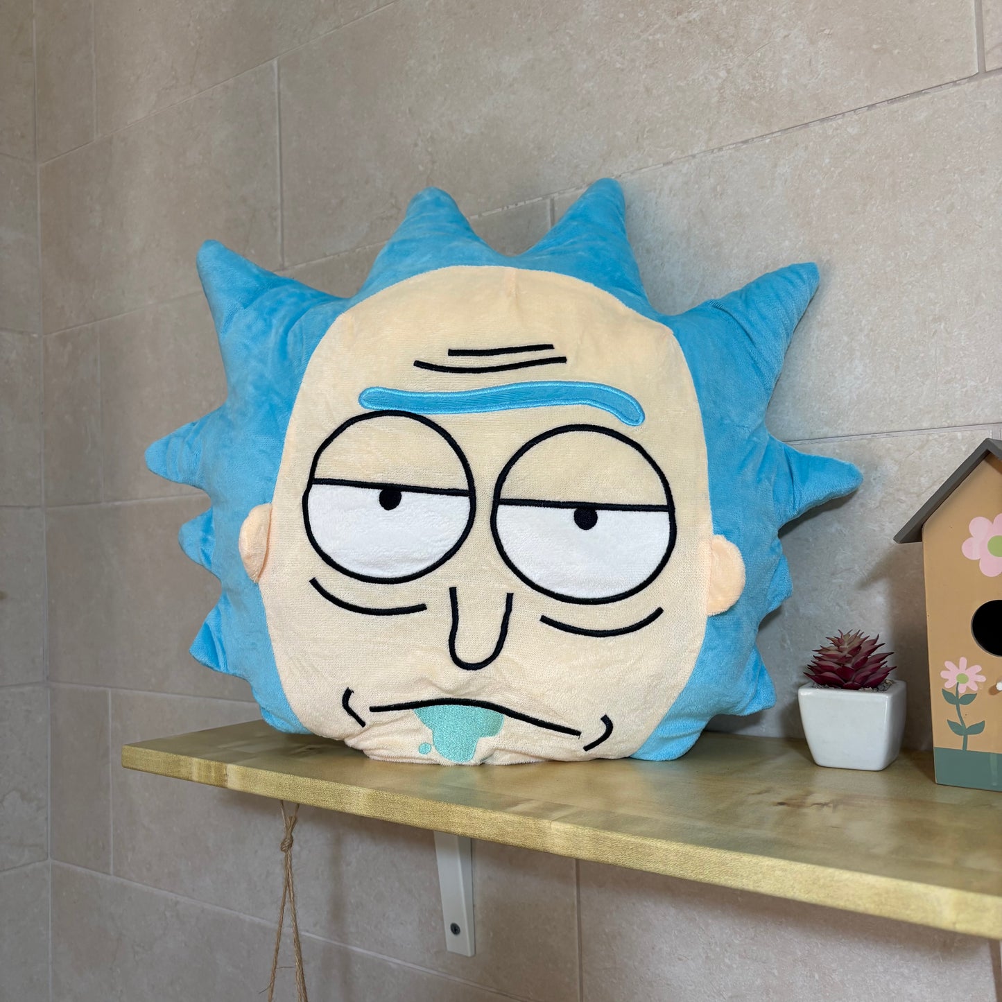 Rick & Morty Rick Sanchez Face Plush Pillow – Decorative Throw Cushion -40 cm