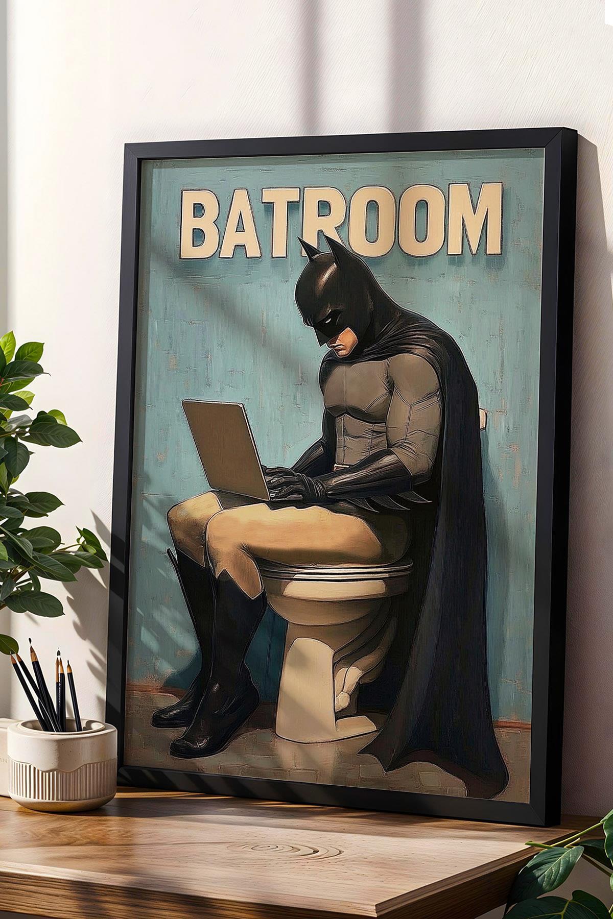 Batroom Frame - batman frame - 45cm x 30cm