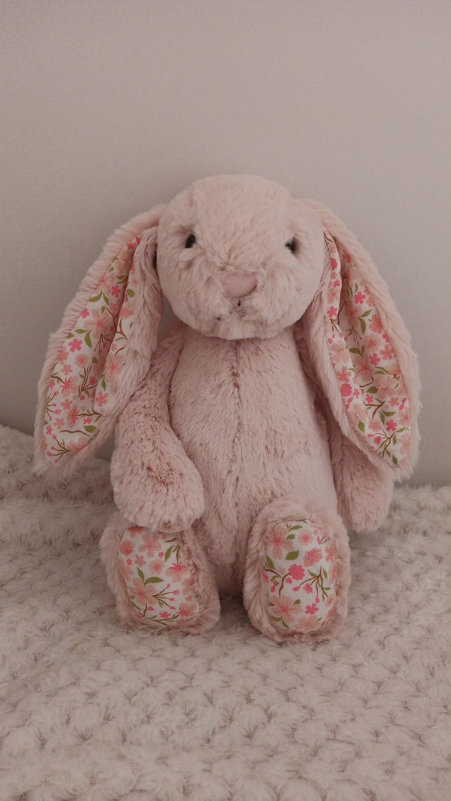 Floral Bunny plush - Pink - 30 cm