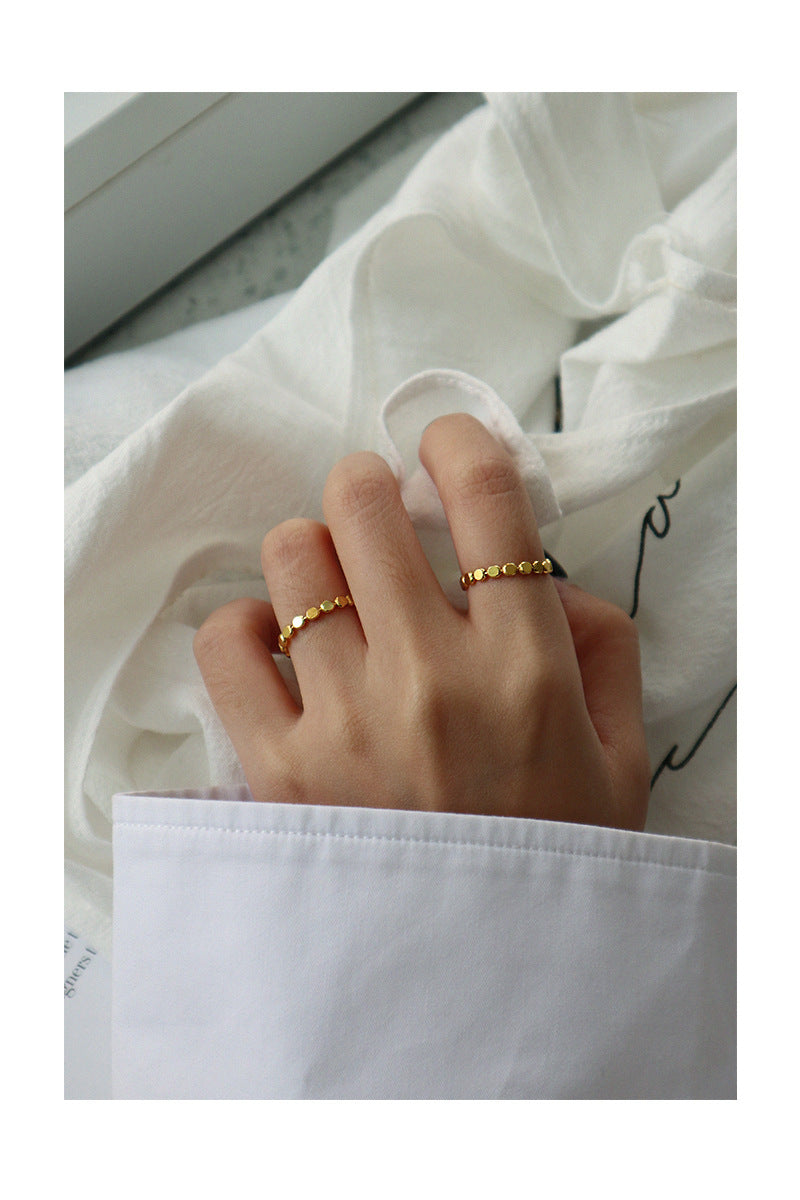 Beaded Dot Eternity Ring - 925 Sterling Silver