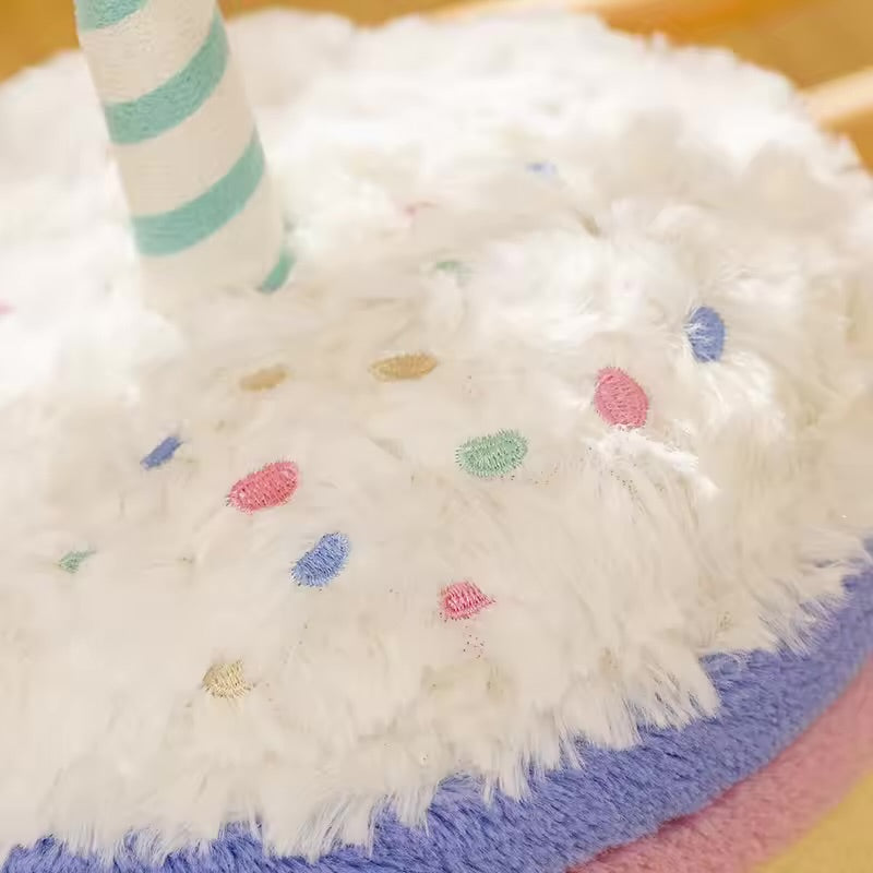 birthday cake plush toy - 25 cm