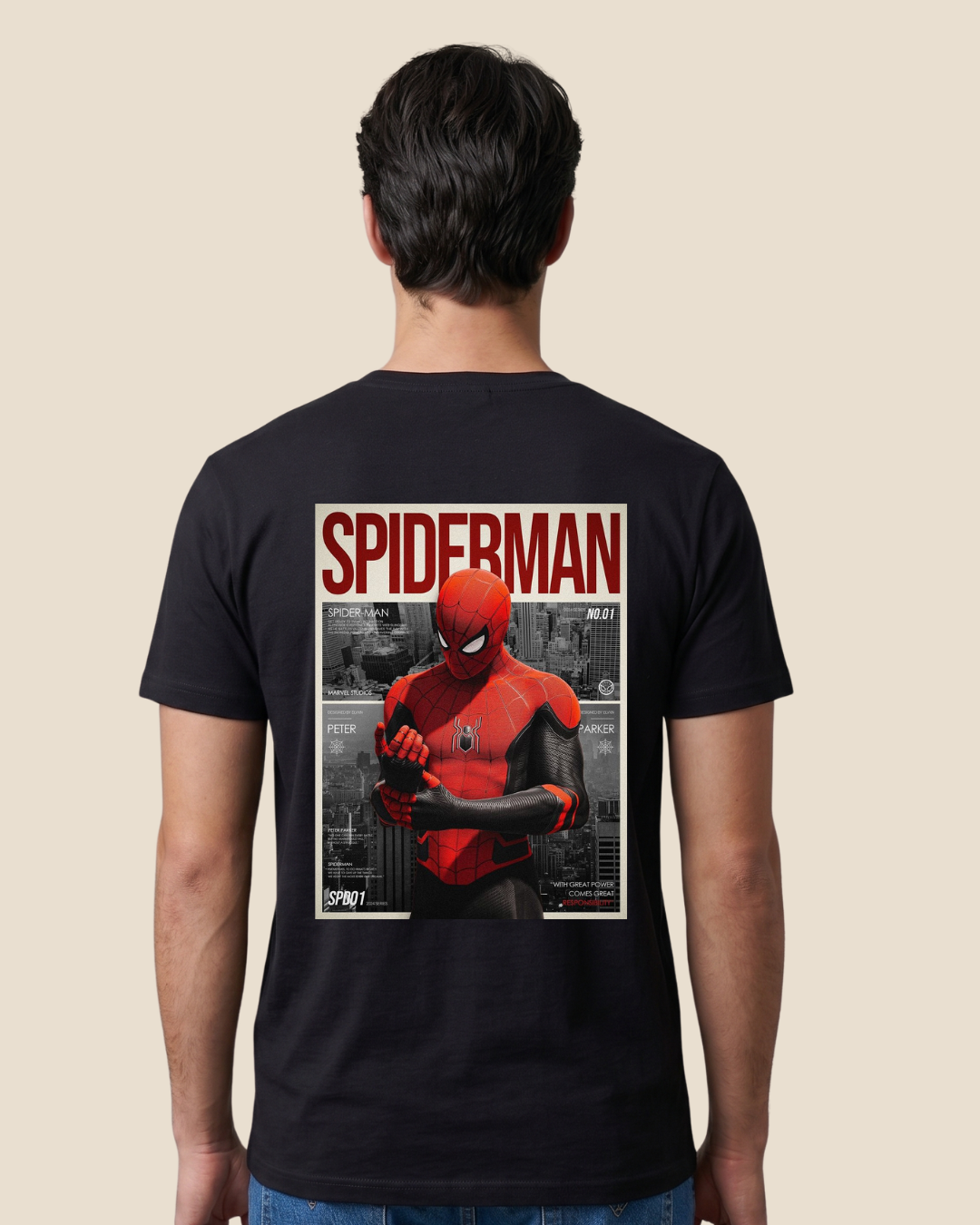 spiderman T-shirt - front and back