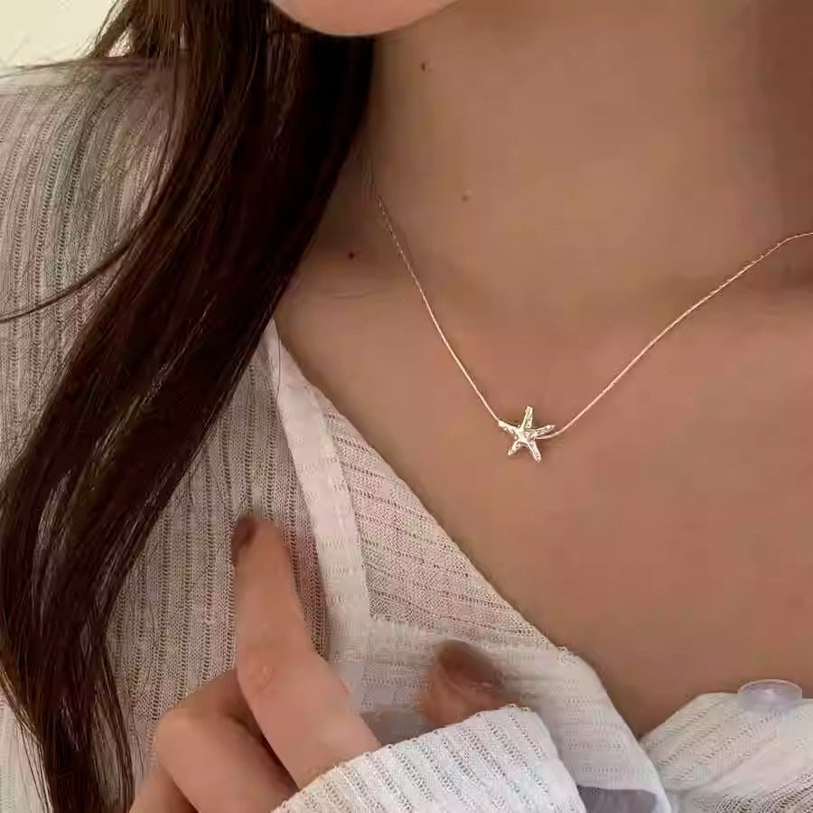 Starfish Pendant Necklace – 925 Sterling Silver