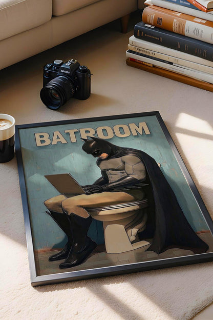 Batroom Frame - batman frame - 45cm x 30cm