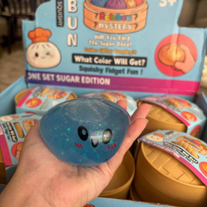 Glitter Dumpling Squishy Toy with Steamer Basket - Blind Box