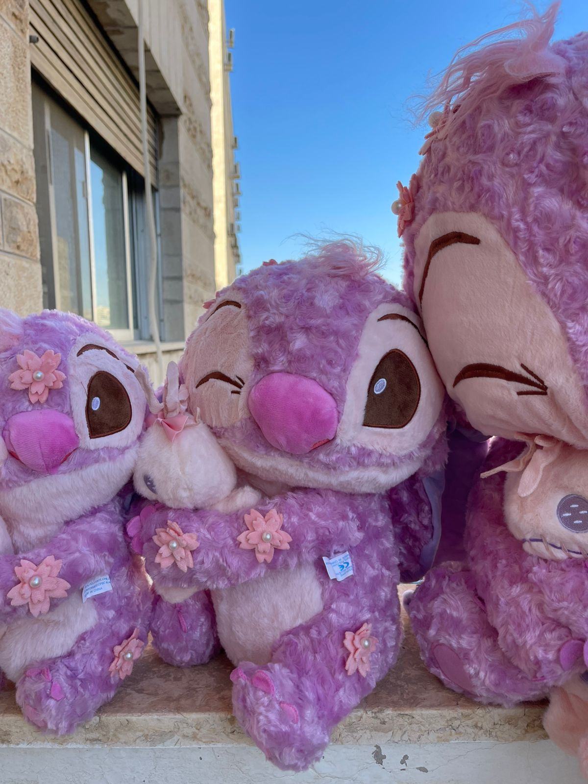 pink stitch ( angel ) plush toy - 40 cm