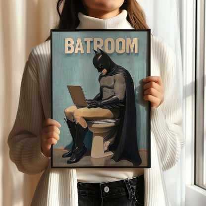 Batroom Frame - batman frame - 45cm x 30cm