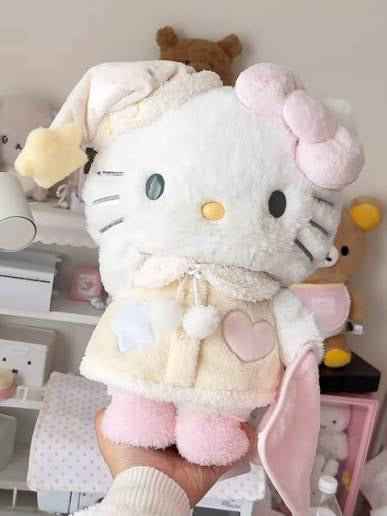Sleepy Time Hello Kitty Plush Toy – Bedtime Pajama Cuddly Stuffed Animal - 45 cm