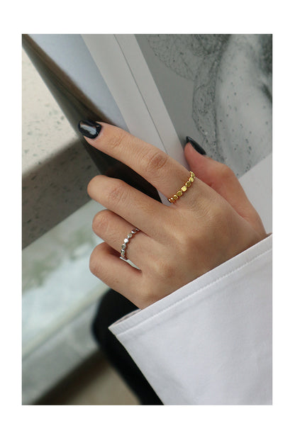 Beaded Dot Eternity Ring - 925 Sterling Silver