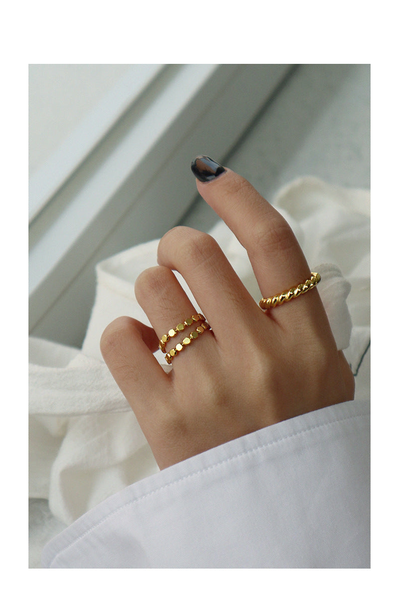 Beaded Dot Eternity Ring - 925 Sterling Silver