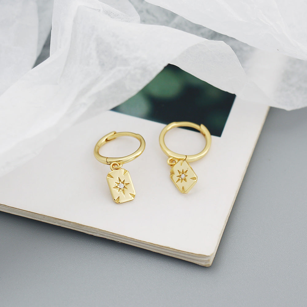 Starburst Charm Earrings - 925 Sterling Silver