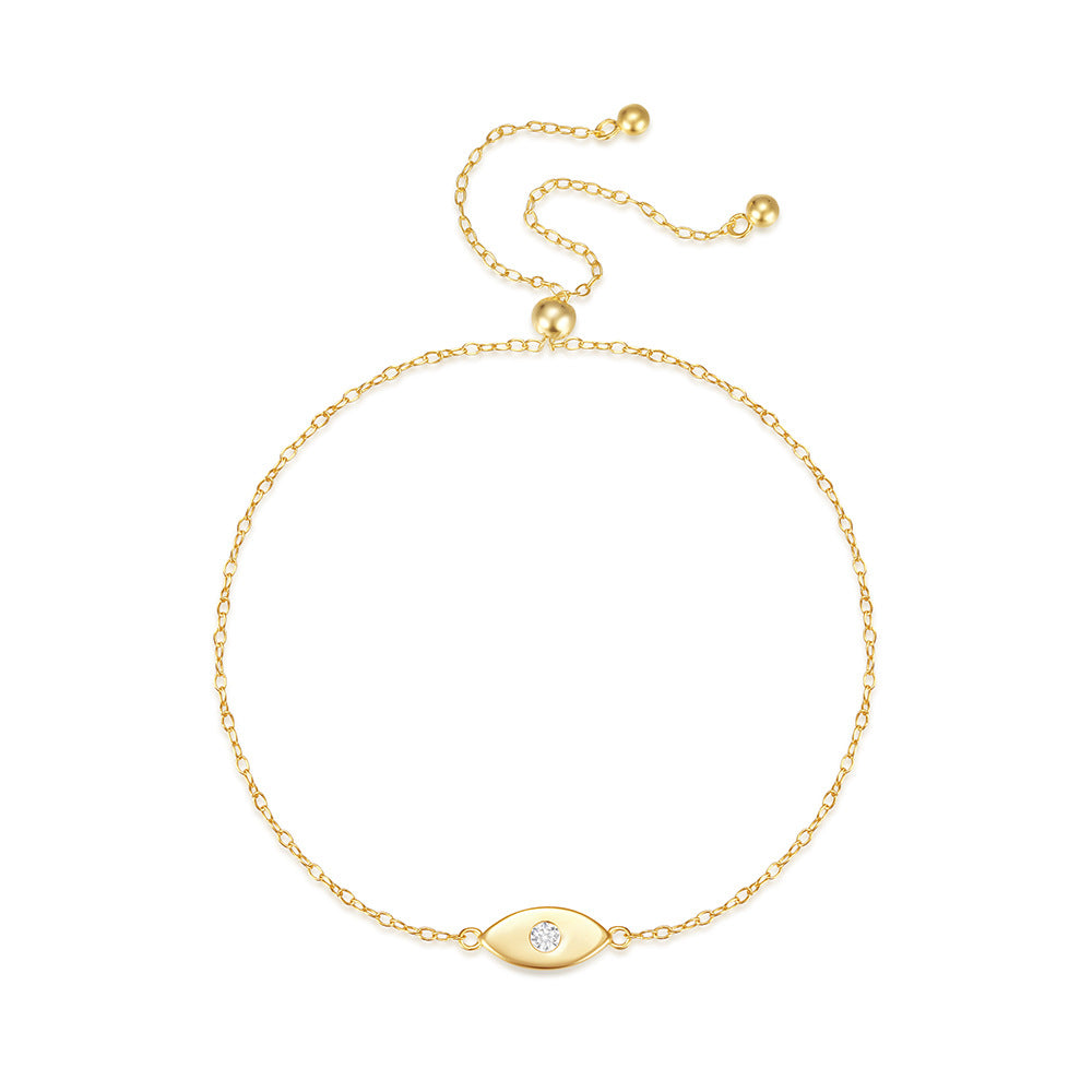 Evil Eye Charm Bracelet – 925 Sterling Silver, Gold Plated