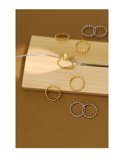 Beaded Dot Eternity Ring - 925 Sterling Silver