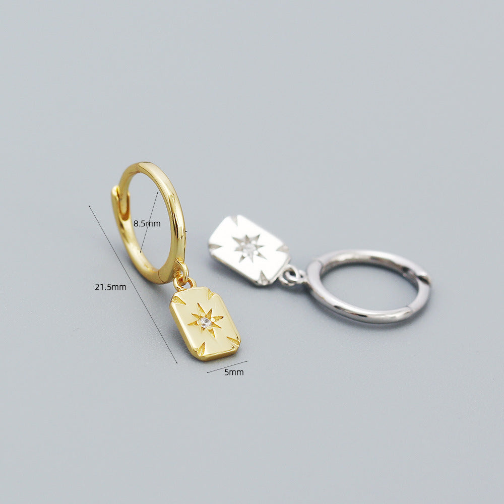 Starburst Charm Earrings - 925 Sterling Silver