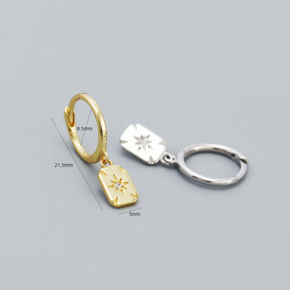 Starburst Charm Earrings - 925 Sterling Silver