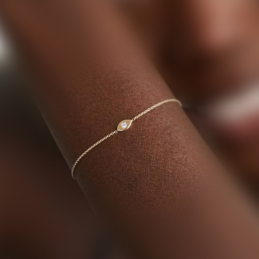 Evil Eye Charm Bracelet – 925 Sterling Silver, Gold Plated