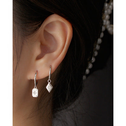 Starburst Charm Earrings - 925 Sterling Silver