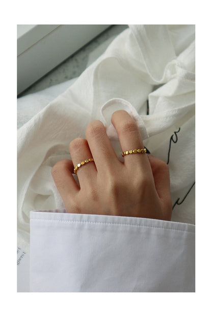 Beaded Dot Eternity Ring - 925 Sterling Silver