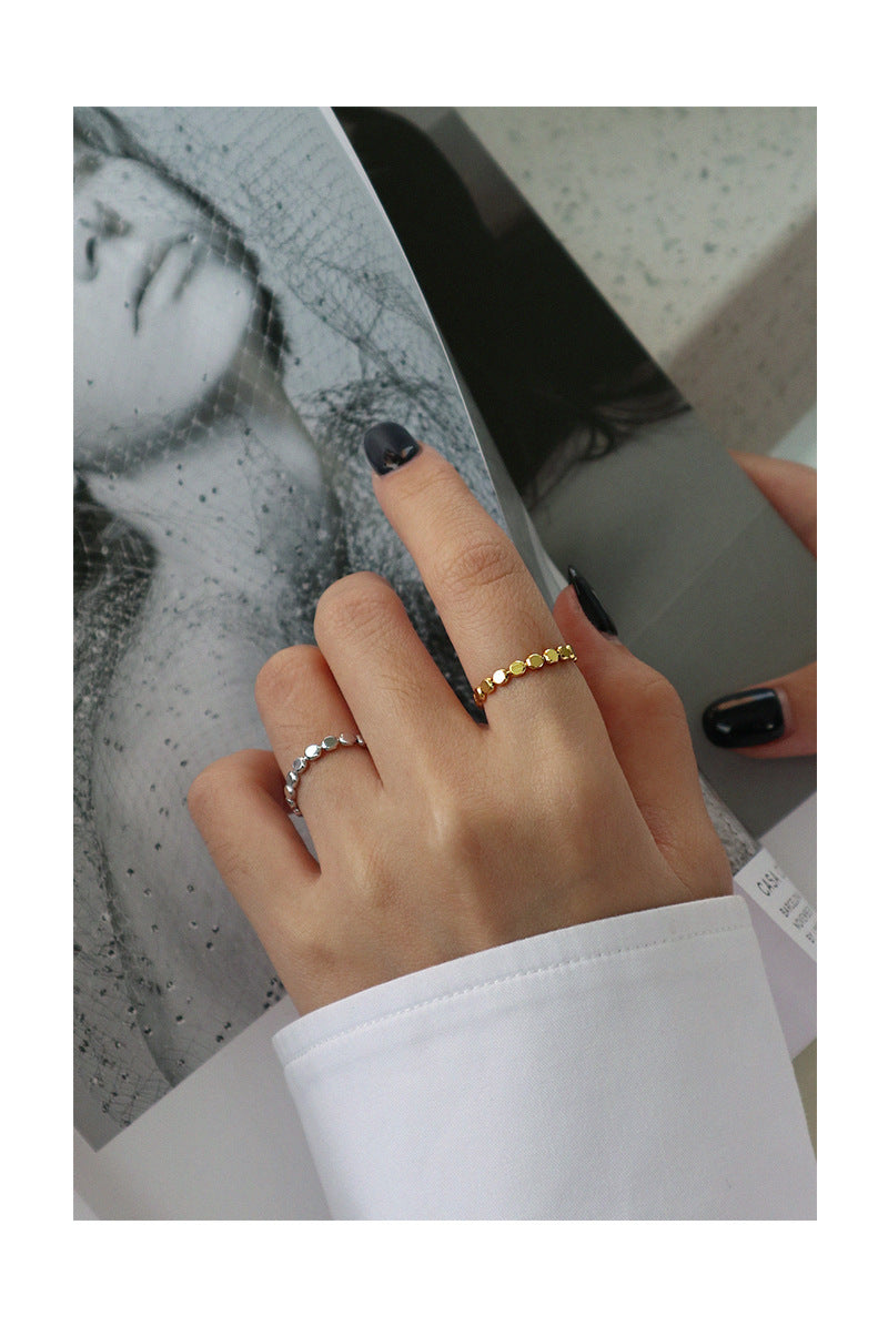 Beaded Dot Eternity Ring - 925 Sterling Silver