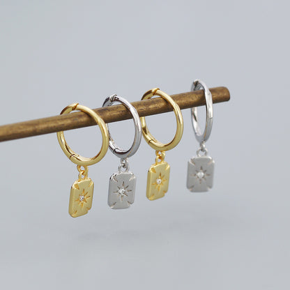 Starburst Charm Earrings - 925 Sterling Silver