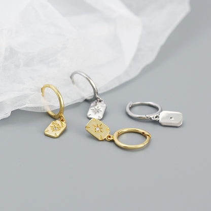 Starburst Charm Earrings - 925 Sterling Silver