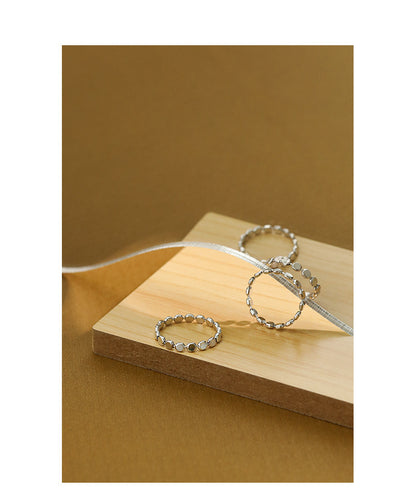 Beaded Dot Eternity Ring - 925 Sterling Silver