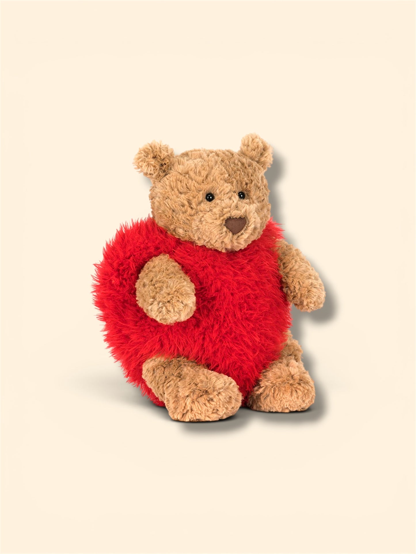 Bear in a heart outfit plush - 26 cm