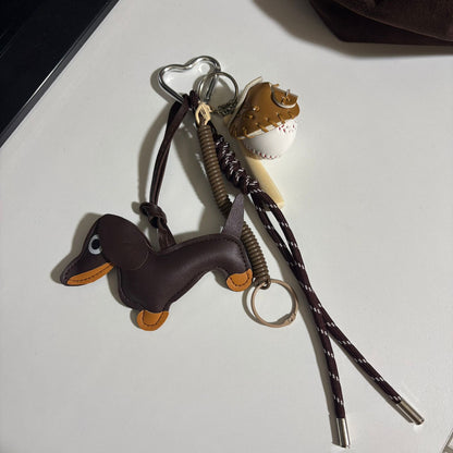 Dog and Baseball Glove Keychain Accessory
