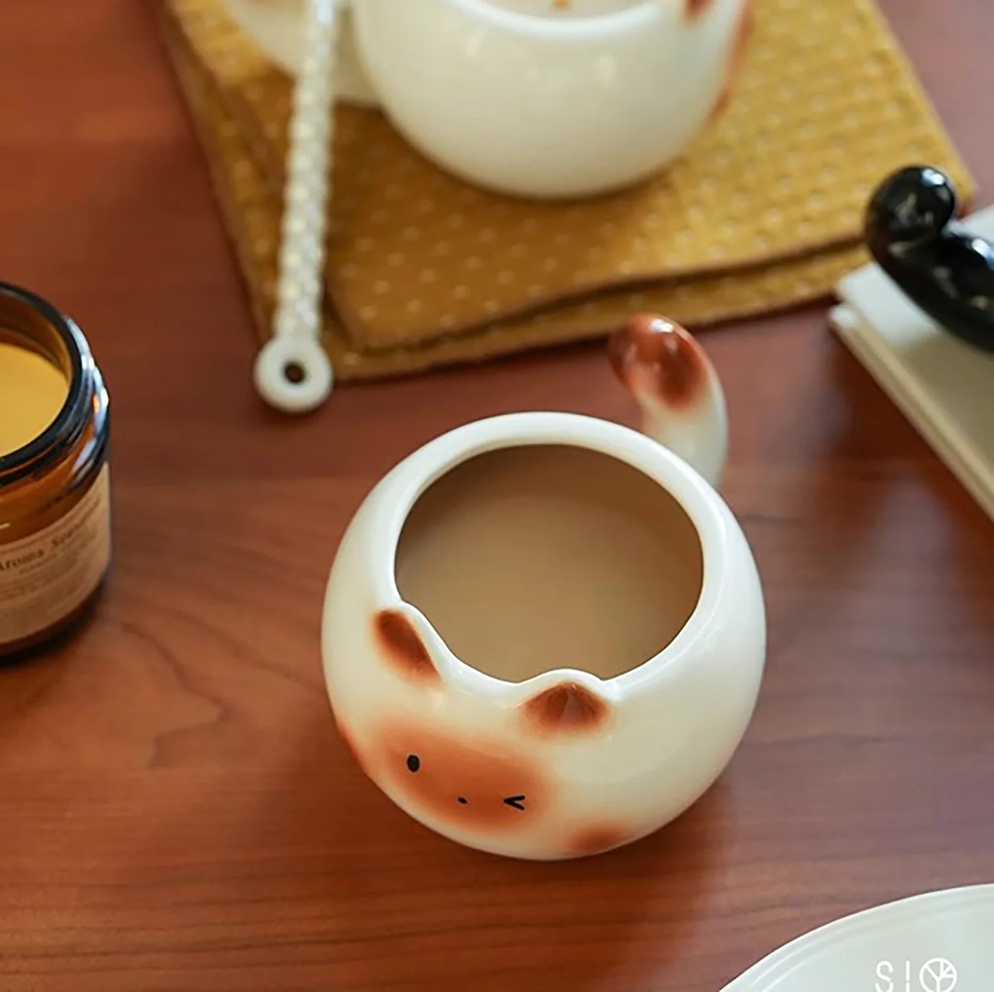 Kawaii Chubby Cat Ceramic Mugs