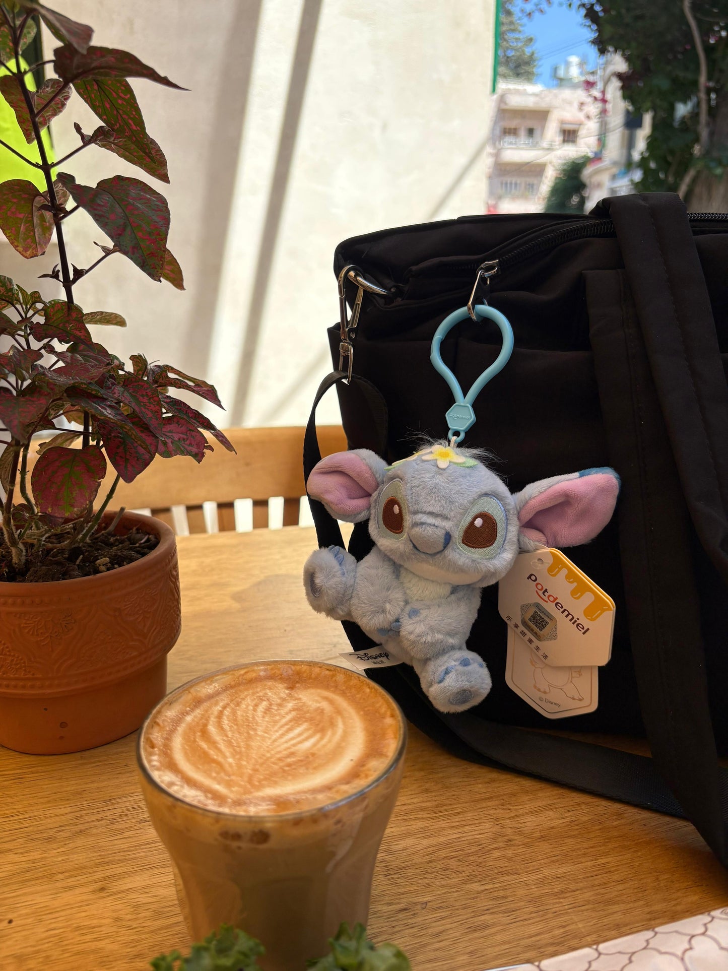 Stitch and angel Plush keychains