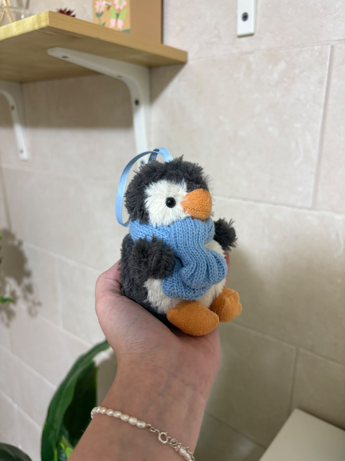 Penguin plush keychain - 10 cm