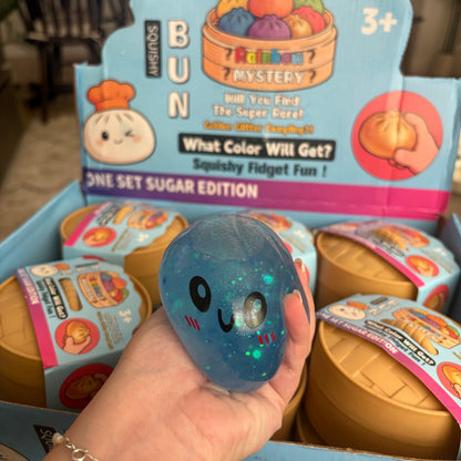Glitter Dumpling Squishy Toy with Steamer Basket - Blind Box