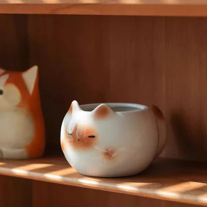 Kawaii Chubby Cat Ceramic Mugs