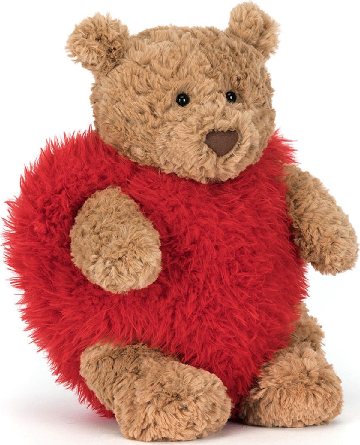 Bear in a heart outfit plush - 26 cm