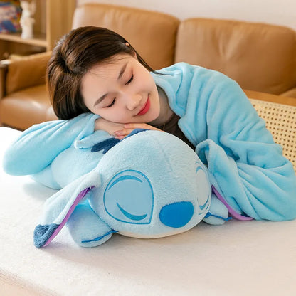 Stitch Plush pillow and blanket