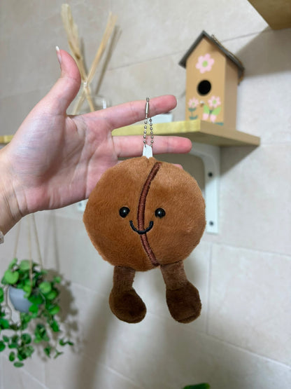 Coffee bean plush keychain - 14 cm