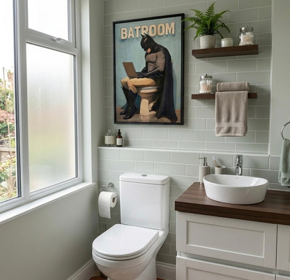 Batroom Frame - batman frame - 45cm x 30cm