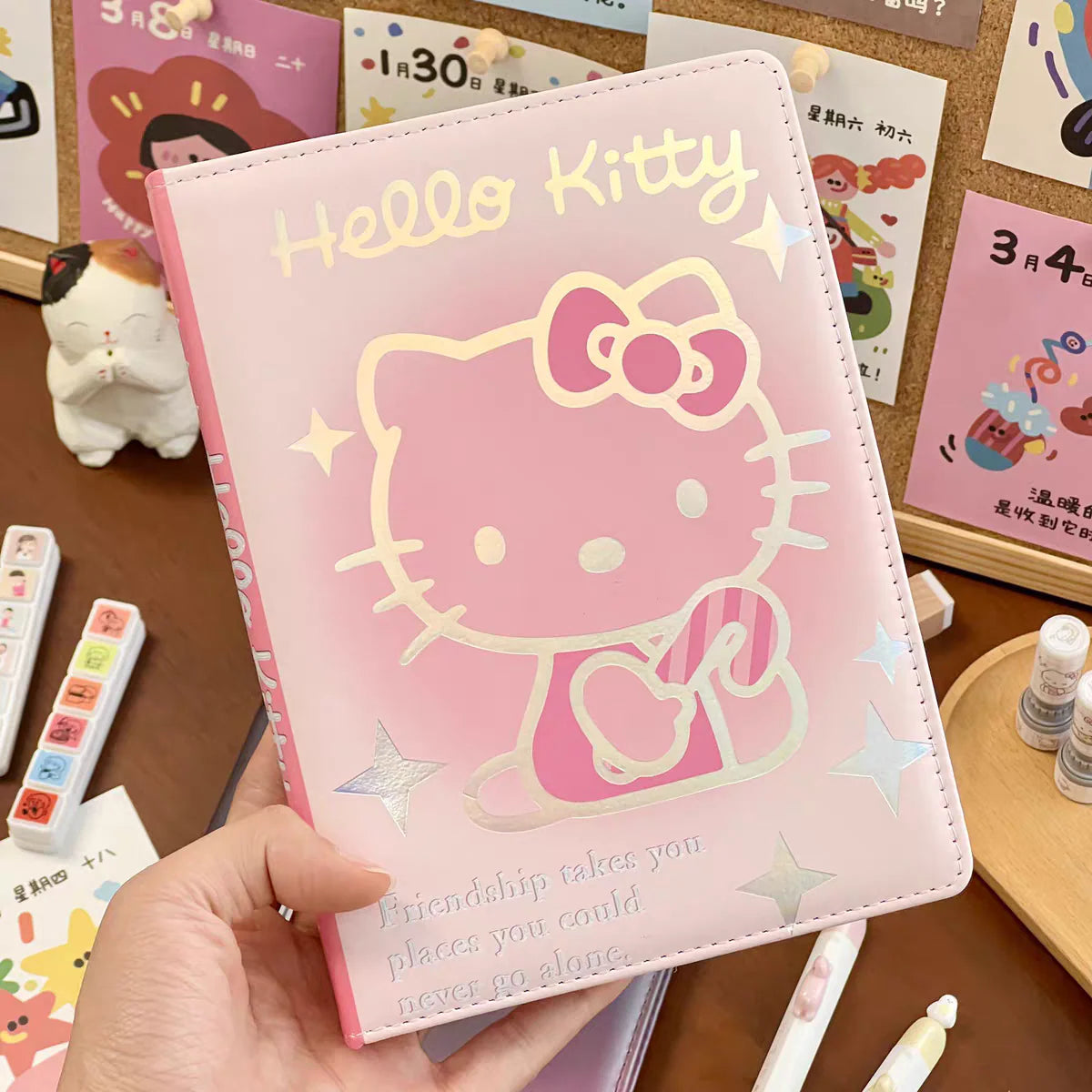 Pink Holographic Hello Kitty Notebook
