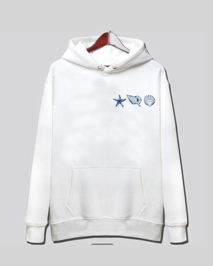 Seashells hoodie - back + front design