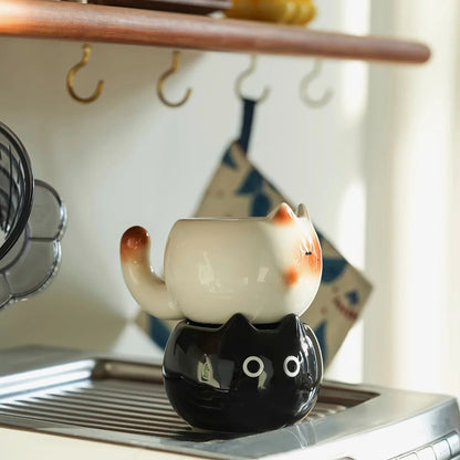 Kawaii Chubby Cat Ceramic Mugs