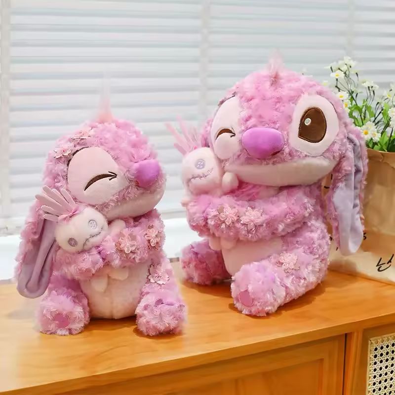 pink stitch ( angel ) plush toy - 40 cm