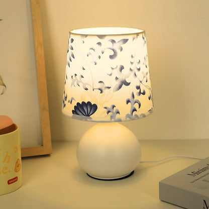Floral blue and white table Lamp