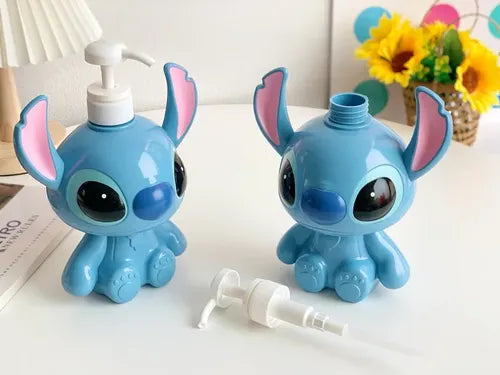 Cute Stitch Soap Dispenser – 750ml Plastic Pump Bottle for Bathroom & Kitchen