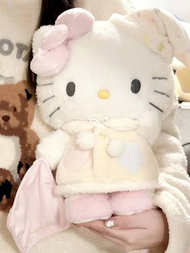 Sleepy Time Hello Kitty Plush Toy – Bedtime Pajama Cuddly Stuffed Animal - 45 cm