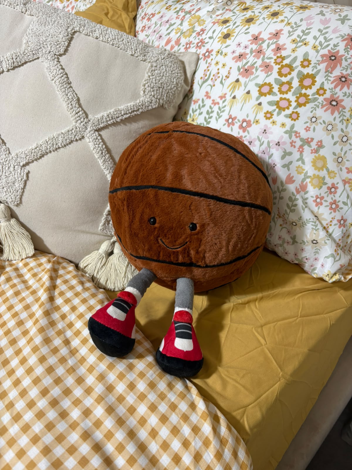 Kawaii Sports Ball Plushies – Basketball & Football - 30 cm
