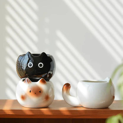 Kawaii Chubby Cat Ceramic Mugs