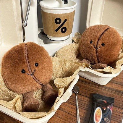 Coffee bean plush keychain - 14 cm