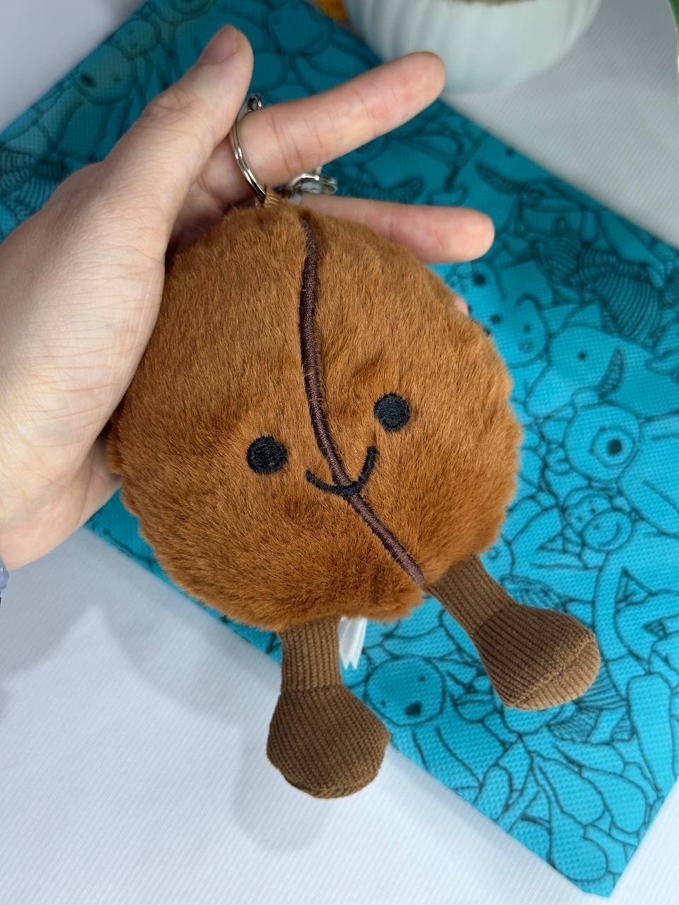 Coffee bean plush keychain - 14 cm