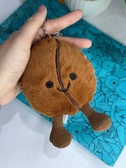 Coffee bean plush keychain - 14 cm